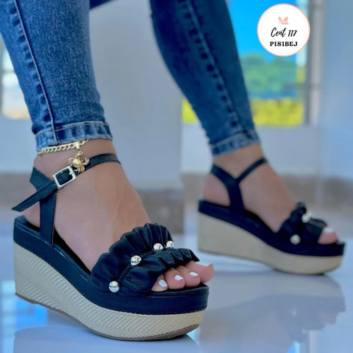 hermosa sandalia en yute ref p181 pago contraentrega