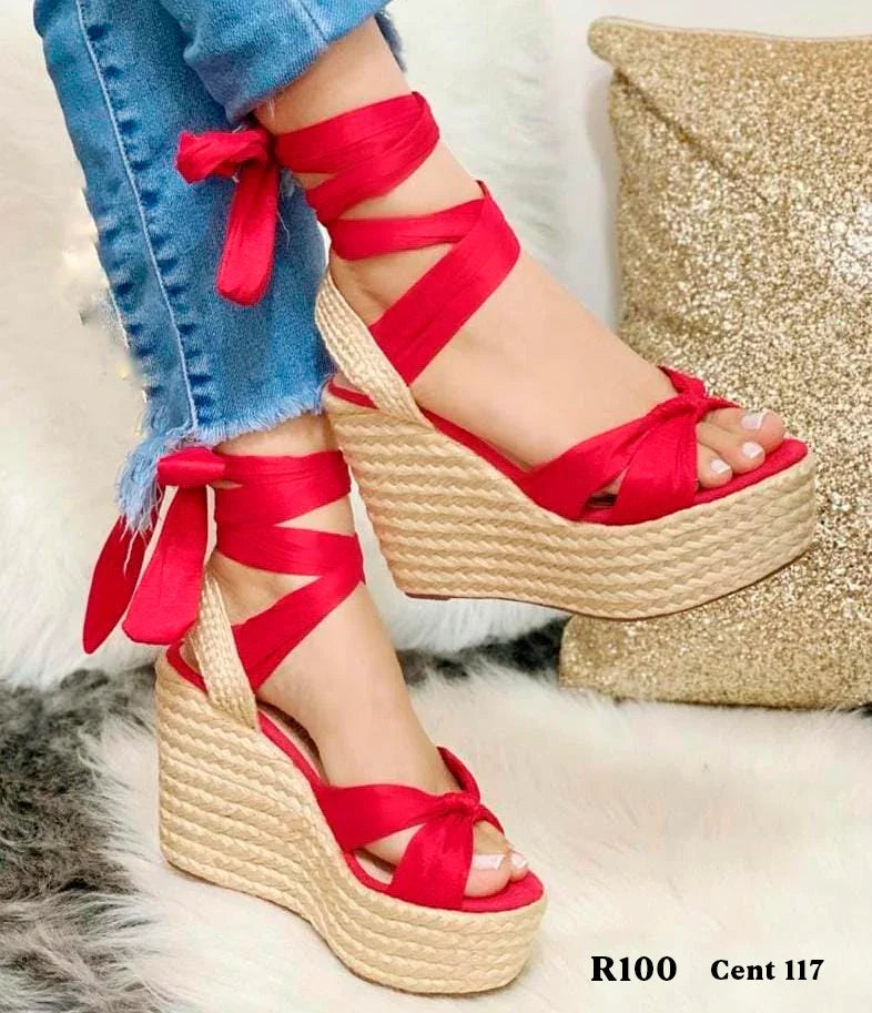 Sandalias Altas en yute. pago contraentrega envio gratis