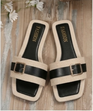 Sandalias Planas "Mónaco" – Elegancia Versátil con Hebilla de Lujo