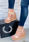 hermsas sandalias p205 plataforma en cocho beige. contraentrega