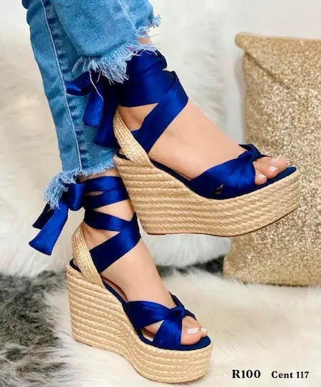 Sandalias Altas en yute r 100. pago contraentrega envio gratis