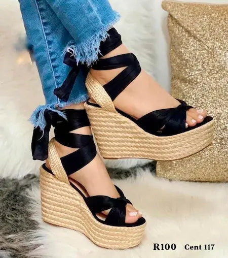 Sandalias Altas en yute r 100. pago contraentrega envio gratis