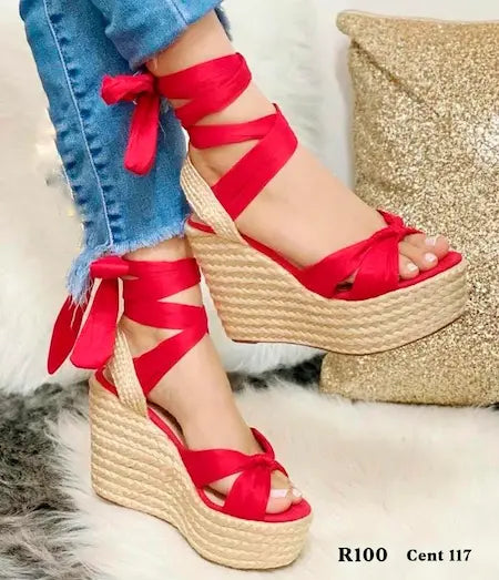 Sandalias Altas en yute r 100. pago contraentrega envio gratis