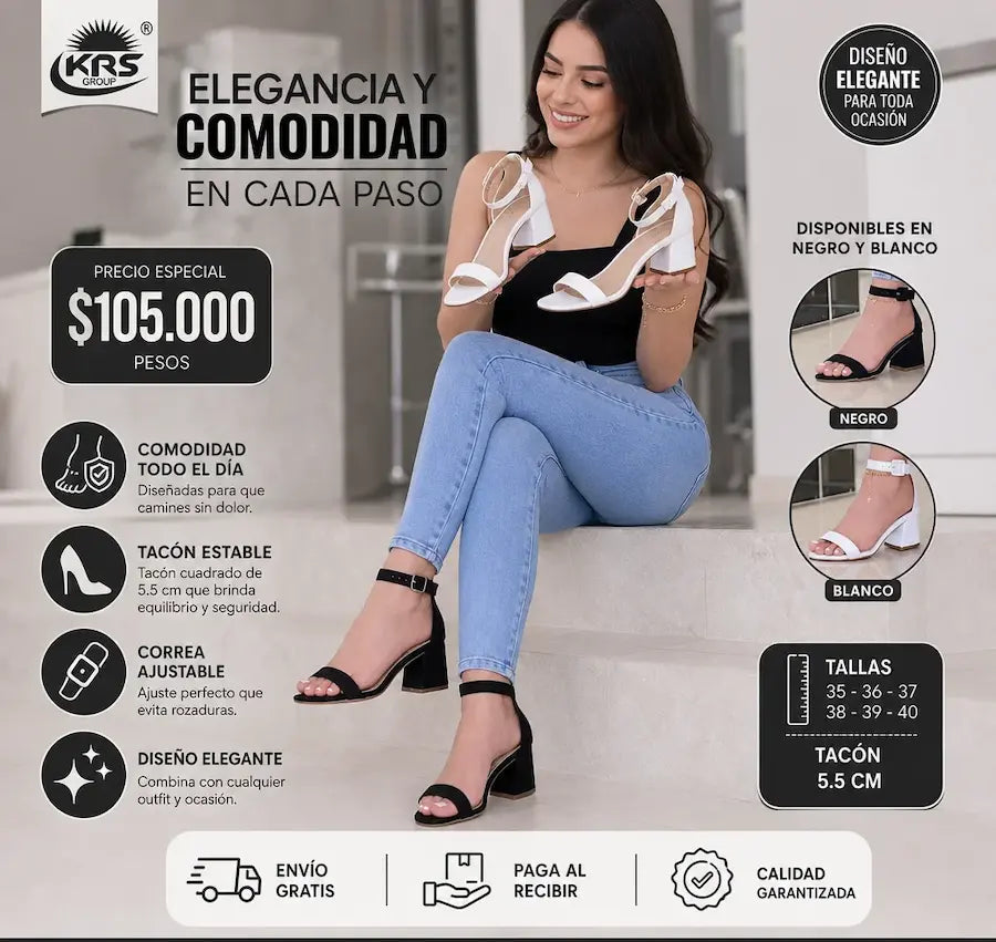 Tacones Cubanos Confort: Elegancia Diaria (Altura 5 ½)